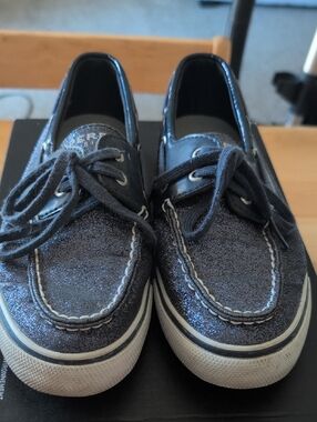 Glitter Navy Blue Sperrys